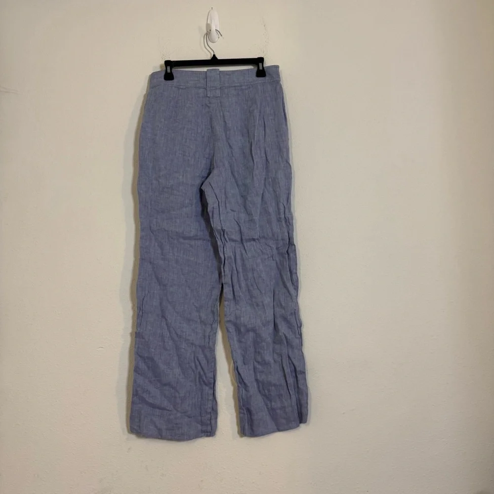 J. Crew X Maryam Nassir Zadeh linen Trouser Blue Purple Dual-tone Pants - Picture 5 of 5